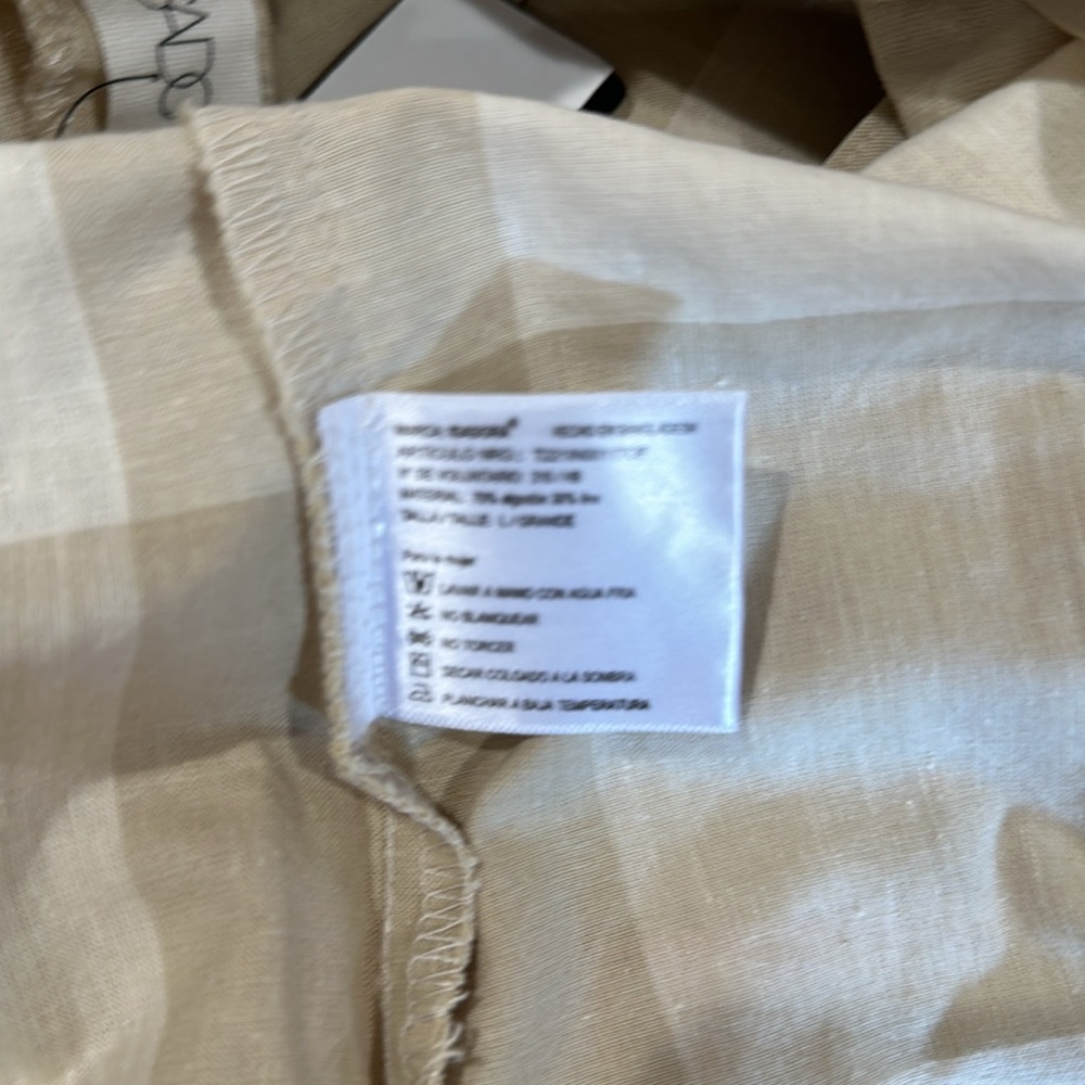 NWT Isadora 2-piece women’s pant suit ivory & cream Buffalo check elastic waist - Picture 10 of 10
